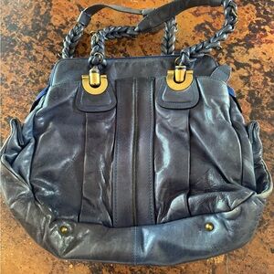 Elegant Blue Chloe Leather Bag